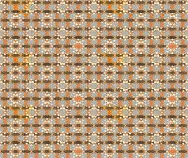 Klasik çiçek tasarımı elementleri. Bej ve kahverengi kıvırcık çiçekler bej ve kahverengi renklerde şekillenir. Raster illüstrasyonu.