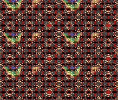 Çiçek desenli eskiz, darbeler, sıçramalar, yaz çiçekleri. Siyah ve kırmızı renkte çiçekler. Raster illüstrasyonu.