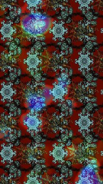 Watercolor, hand drawn. Sketch background pattern. Raster - stock. Flowers of the valley on red and brown colors.