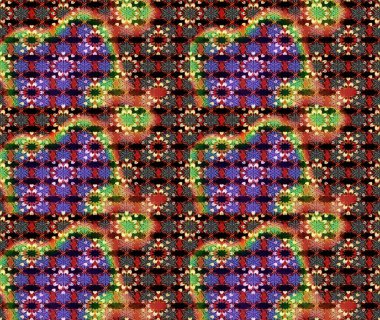 Raster çiçek desenli çiçek deseni, yapraklar, dekoratif elementler, sıçrama, lekeler, el çizimi kontur çizgileri ve Doodle çizim stili, grafik raster çizim çizimi.