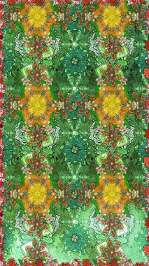 Çiçek kompozisyonu, el boyası, hassas şablon. Manzaralı çiçek deseni. Üst manzara, yumuşak yeşil ve kahverengi renkli. Sevgililer günü ve tebrik kartı konsepti için şık bir davet.