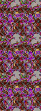 Küçük gri ve kahverengi renkte oldukça eski bir besin torbası deseni, çiçekler. Millefleur 'lar. Tekstil, kumaş, kapaklar, duvar kağıtları, baskı, paket, koleksiyon defteri, örgü, dekupaj için çiçek arkaplanı..