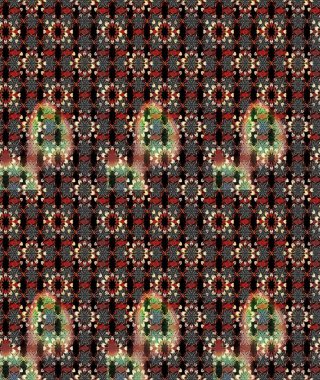 Gömlek, arka plan modelini çiz. Tropik çiçekler. Siyah ve kahverengi renkte çiçekler.