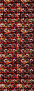 Zentangle soyut çiçekleri. Düz Çiçek Elementleri Tasarımı. Renkli Bahar Teması eskiz kalıbı. Karalama çiçeği. Güzel kumaş deseni. Raster illüstrasyonu.