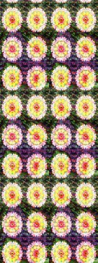 Raster illüstrasyonu. Tekstil veya kitap kapakları, imalat, duvar kağıtları, baskı, hediye paketi ve yapıştırma kitabı için çiçek eskizi geçmişi. Küçük ölçekli çiçeklerdeki basit sevimli desen.