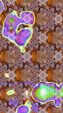 Gömlek, arka plan modelini çiz. Tropik çiçekler. Kahverengi ve nötr renkte çiçekler.