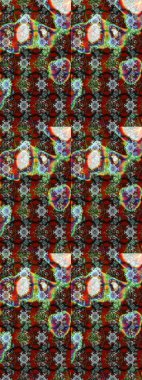 Tekstil, kumaş, kapaklar, duvar kağıtları, baskı, naylon, koleksiyon defteri, örgü, dekupaj için güzel bir eskiz. Millefleur 'lar. Küçük kahverengi ve gri renkte güzel bir besin torbası deseni, çiçekler..