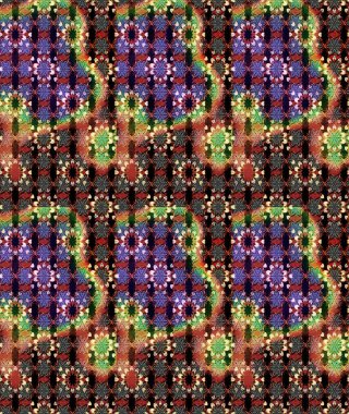 Raster illüstrasyonundaki çiçek desenli çizim. Suluboya tarzında siyah ve kahverengi renkte çiçekler.