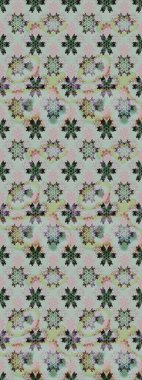 Raster illüstrasyonundaki çiçek desenli çizim. Suluboya tarzında gri ve nötr renkte çiçekler.