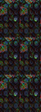 Tatil havası. Raster güzel bir çiçek deseni çizmiş. Nazik romantik baskı. Bahar mevsimi. Siyah ve kahverengi renkte çiçekler.