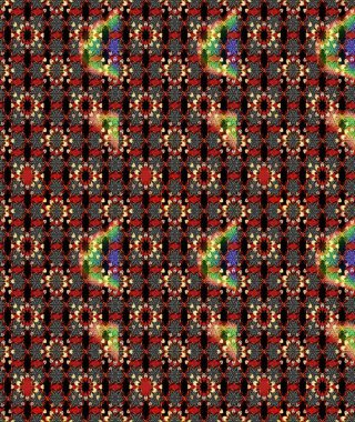 Tomurcukları papatya çiçekleri olan sevimli bir çiçek deseni. Eskiz geçmişi. Raster illüstrasyonu. Kumaş, tekstil, duvar kağıdı baskısı için. Eski usul. Miles Fleur, dandik süs.