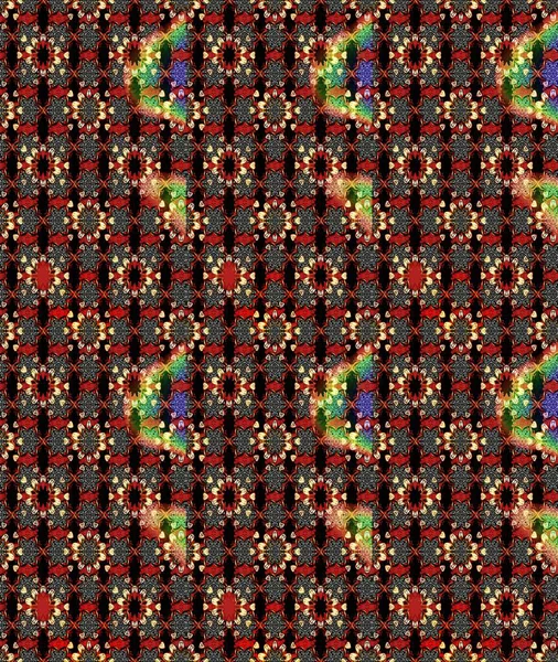 Tomurcukları papatya çiçekleri olan sevimli bir çiçek deseni. Eskiz geçmişi. Raster illüstrasyonu. Kumaş, tekstil, duvar kağıdı baskısı için. Eski usul. Miles Fleur, dandik süs.