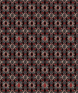 Çiçekli karalama şeklinde Raster çiçek deseni. Yumuşak, bahar çiçekli arka plan. Siyah ve kahverengi renkte çiçekler.