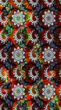 Siyah ve kırmızı renkte çiçekler. Elle boyanmış suluboya resim çizimi çiçekler ve bitkiler.