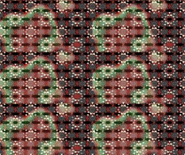 Çiçekli karalama şeklinde Raster çiçek deseni. Raster illüstrasyonu. Yumuşak, yaz çiçekleri kahverengi ve siyah renklerde.