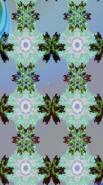 Moda baskıları için zarif bir şablon. Modern çiçek arkaplanı. Halk tarzı. Parlak renkli çiçeklerle ve mavi ve nötr renklerde yapraklarla şaşırtıcı, pürüzsüz çiçek deseni..