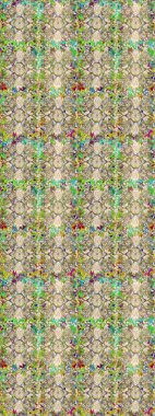 Raster illüstrasyonu. Bej ve nötr renklerde altın. Doğum günü kartı, davetiye ya da afiş için iyidir. Dekoratif simetri arabesk. Kusursuz ortaçağ çiçek desenleri..