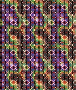 Çiçek ve yapraklı karalama şeklinde Raster çiçek deseni. Kahverengi ve siyah renklerde bahar çiçekleri. Raster illüstrasyonu.