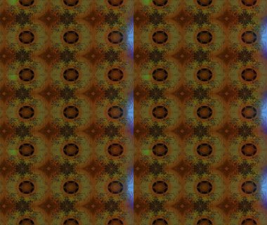 Düz Çiçek Elementleri Tasarım Raster illüstrasyonu. Kahverengi renkli çiçekler. Renkli Bahar temalı eskiz kalıbı. Çiçekli çiçek deseni, suluboya..