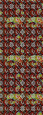 Raster illüstrasyonundaki çiçek desenli çizim. Gri ve kahverengi renkte çiçekler.