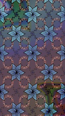 Güzel kumaş deseni. Raster illüstrasyonundaki çiçek desenli çizim. Düz Çiçek Elementleri Tasarımı. Renkli Bahar Teması çizim şablonu.