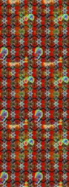 Çiçekli karalama şeklinde Raster çiçek deseni. Nazik, yaz çiçekleri kahverengi ve gri renklerde. Raster illüstrasyonu.