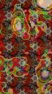 El çizimi Raster çizimi. Karalama elementleri. Çizim çiçek deseni duvar kağıdı, web sitesi arkaplanı, paket kağıdı, davetiye, broşür, pankart veya web sitesi için kullanılabilir.