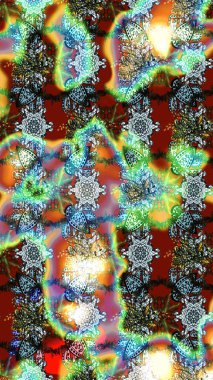 Tekstil, tebrik kartı, boyama kitabı, telefon kılıfı baskısı için kullanılabilir. Raster Henna dövme stili. Kızılderili desenli desenli desenli şal deseni. Etnik Mandala süsü.