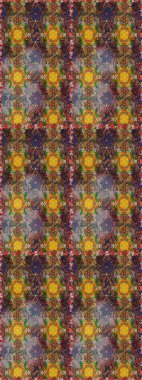 Raster Illustrasyon 'daki Çiçek Deseni' nin son moda çizimi. Renkli Yaz Temalı eskiz kalıbı. Kahverengi ve gri renkli çiçekler. Düz Çiçek Elementleri Tasarımı.