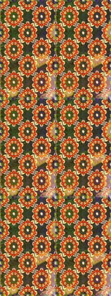 Kahverengi ve turuncu renkli ve altın elementli klasik, dikişsiz desen. Raster illüstrasyonu.