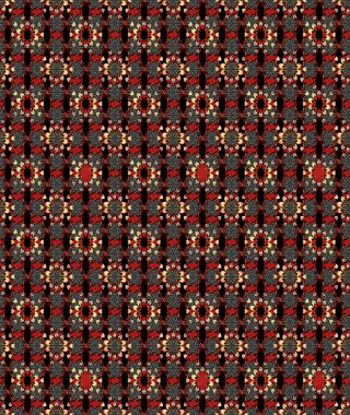 Çiçekli, yapraklı, çiçek desenli eskiz. El çizimi. Raster illüstrasyonu.