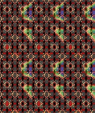 Gömlek baskısı için çiçek boyası. Çiçek desenli eskiz. Siyah ve kırmızı renkte çiçekler.