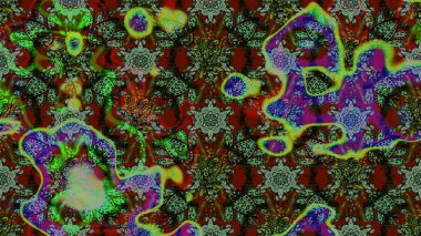 Yeşil ve gri renklerde. Anti-stres için soyut örnek sayfası. Raster illüstrasyonu.