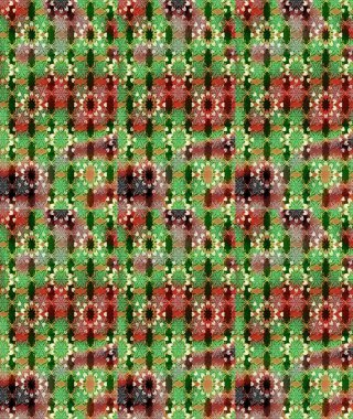 Çiçekli karalama şeklinde Raster çiçek deseni. Nazik, sevimli çiçek arkaplanı. Yeşil ve kahverengi renkte çiçekler.