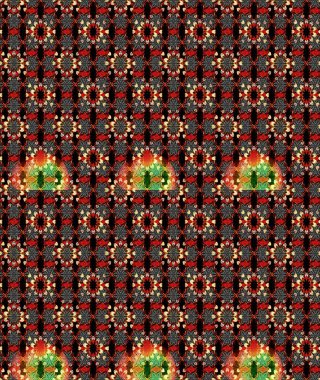 Sevimli çiçek raster deseni. Siyah ve kırmızı renkte çiçekler. Renkli Bahar Teması eskiz kalıbı. Düz Çiçek Elementleri Tasarımı.