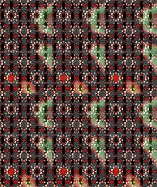 Şirin çiçekli eskiz deseni ve siyah ve kahverengi renkli yapraklar, suluboya çiçek deseni, duvar kağıdı, kart ya da kumaş için fayanslı. Raster illüstrasyonu.