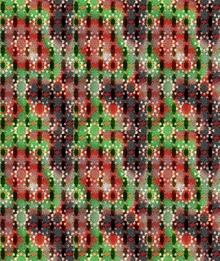 Küçük çiçekteki sevimli çiçek deseni. Kahverengi ve yeşil renkli çiçekler. Raster illüstrasyonu.