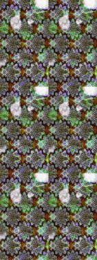 Flowers on gray and brown colors. Flat Flower Elements Design. Sketch Floral Pattern in Raster illustration. Colour Summer Theme sketch pattern Background.