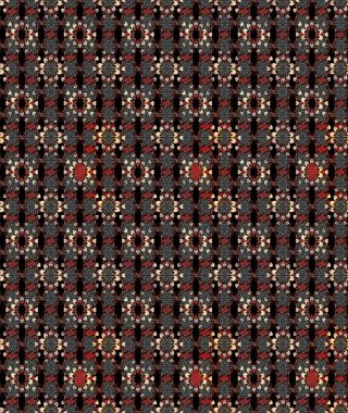 Çiçek desenli eskiz, darbeler, sıçramalar, yaz çiçekleri. Siyah ve kahverengi renkte çiçekler. Raster illüstrasyonu.