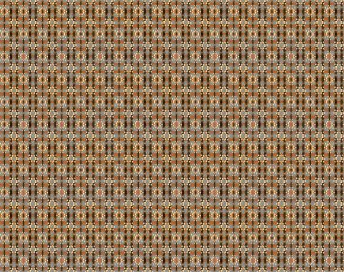 Raster illüstrasyonundaki çiçek desenli çizim. Kahverengi ve gri renkte çiçekler.