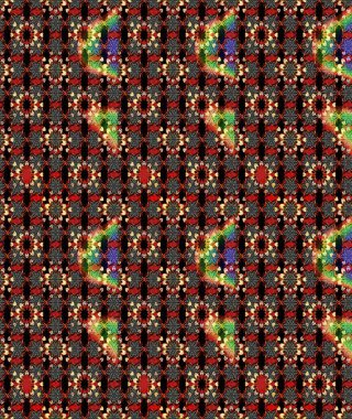 Küçük siyah ve kırmızı çiçeklerle oldukça eski bir besin torbası deseni. Tekstil, kumaş, kapaklar, duvar kağıtları, baskı, paket, koleksiyon defteri, örgü, dekupaj için çiçek arkaplanı..