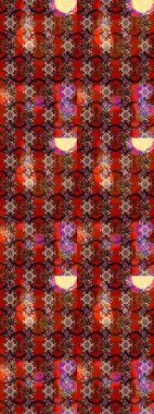 Kahverengi ve kırmızı renkte çiçekler. Raster illüstrasyonu. Çiçek süslemeli çizim deseni.