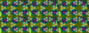 Raster illüstrasyonu. Suluboya tarzında yeşil renkte. Küçük çiçekli bahar deseni çiz.