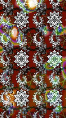 Eskiz Vintage Çiçek Deseni. Raster Kalça dokusu deseni.