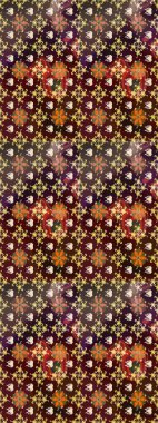 Kahverengi ve bej çiçekli eskiz deseni, suluboya çiçekli desen, şirin çiçek, duvar kağıdı, kart veya kumaş için fayanslı. Raster - stok.