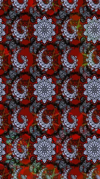 Siyah ve kırmızı renkte çiçekler. Gömlek baskısı için çiçek boyası. Çiçek eskiz kalıbı geçmişi.