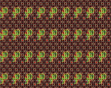 Raster çiçek desenleri çiziyor. Vadinin çiçekleri siyah ve kırmızı renklerde.