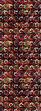 Küçük çiçekli şirin bir desen. Çiçek ve yapraklı çiçek deseni. Raster illüstrasyonu.