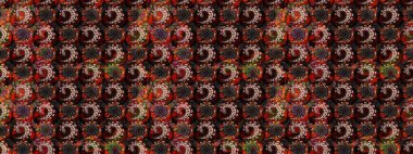 Yumuşak, bahar çiçekleri siyah ve kahverengi renklerde. Raster çiçekleri klasik tarzda çizilmiş. Çiçekli yumuşak bir eskiz şekli. Raster illüstrasyonu.