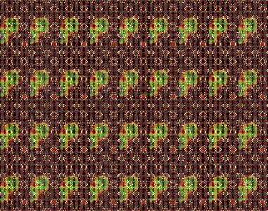 Raster çiçek desenleri çiziyor. Vadinin çiçekleri siyah ve kırmızı renklerde.